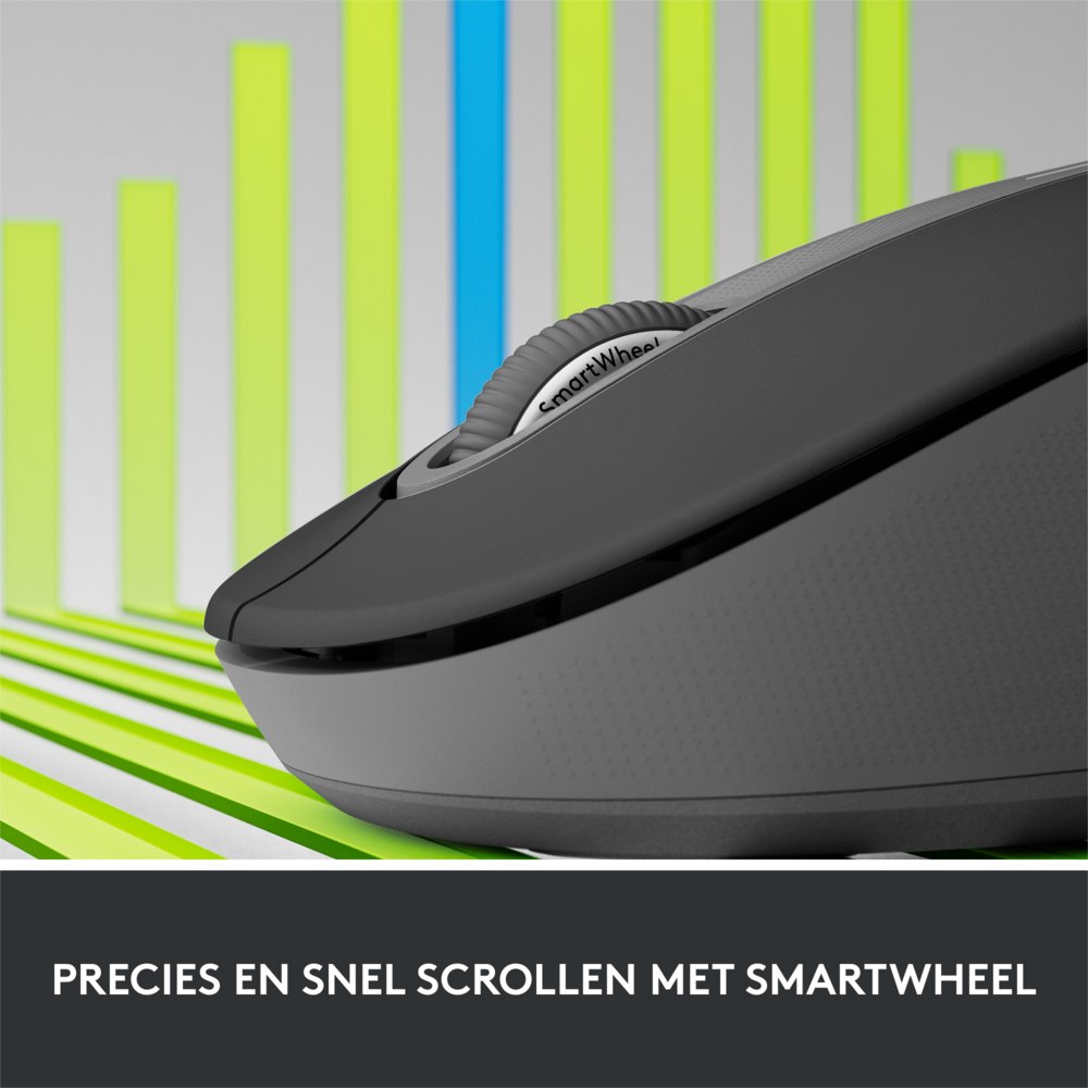 Logitech Signature M650 | Draadloze Muis | RF-Draadloos + Bluetooth | 1000 DPI | Grafiet - Afbeelding 8
