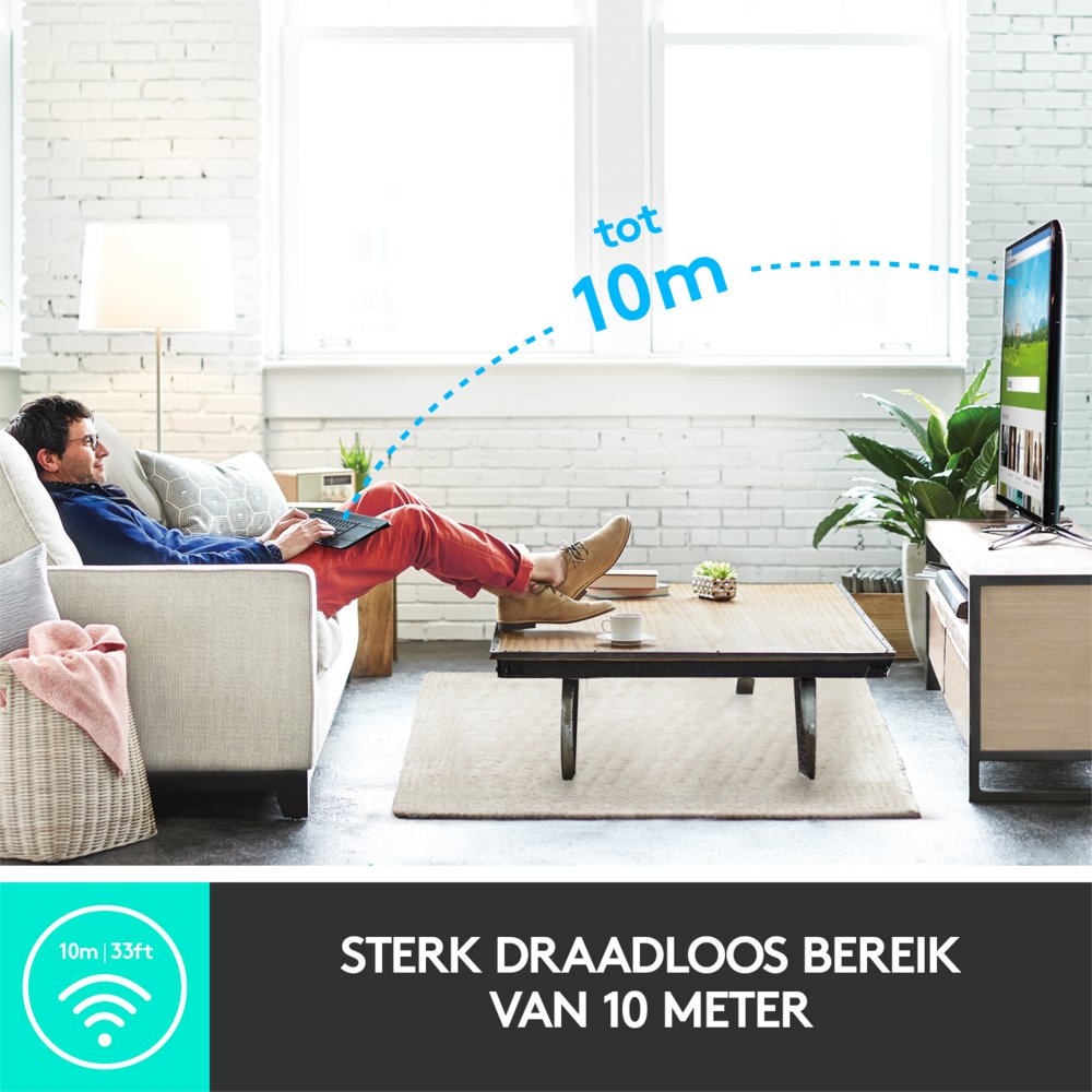 Logitech K400 | Draadloos Toetsenbord met Touchpad | QWERTY - Afbeelding 6