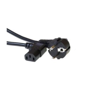 ACT 230V aansluitkabel | Schuko male (haaks) naar C13 (haaks) | 230V / 10A | Zwart | 2 m