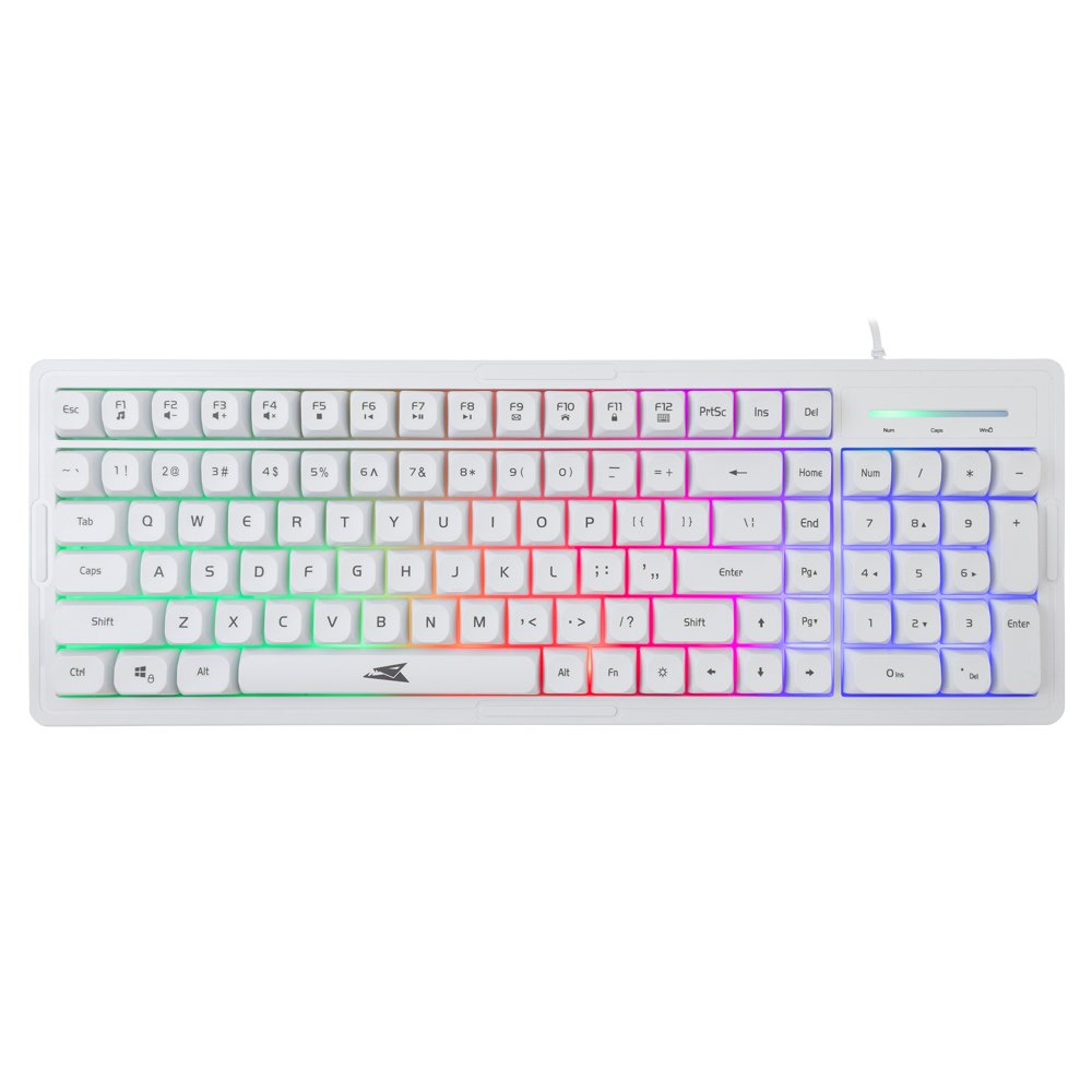 Baracuda ORCA RGB | Bekabeld Gaming Toetsenbord inclusief Muis | QWERTY | Wit - Afbeelding 6