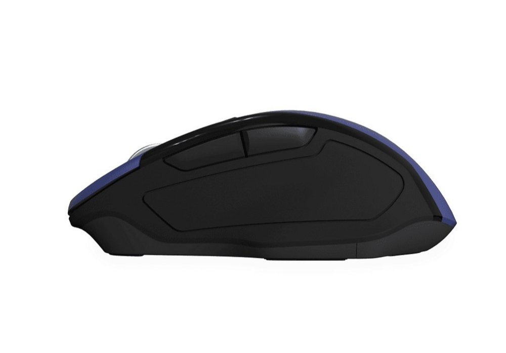 Qware Glasgow | Draadloze Muis | Rechtshandig | RF + Bluetooth | 1600 DPI | Blauw/Zwart - Afbeelding 4