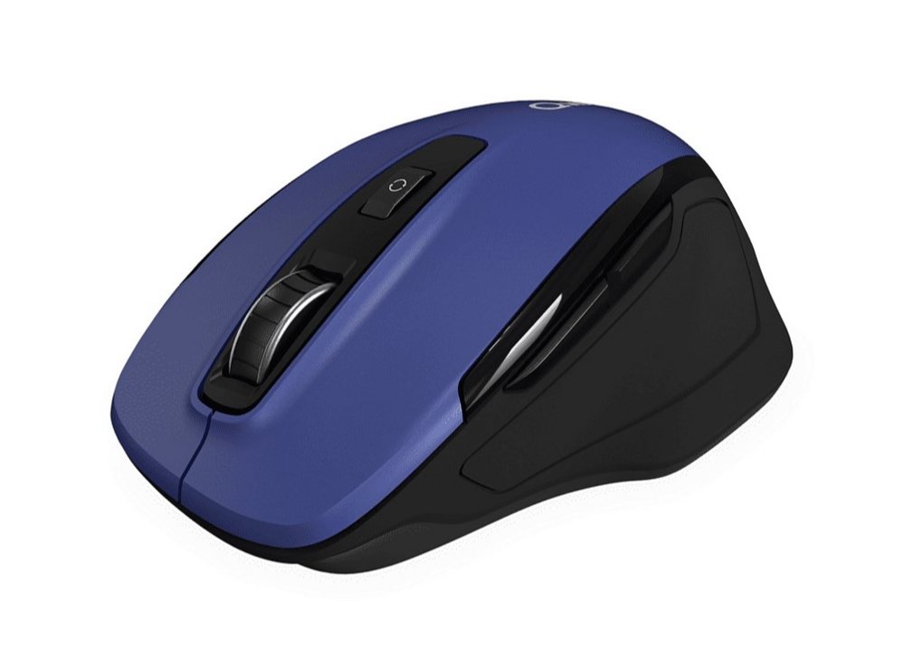 Qware Glasgow | Draadloze Muis | Rechtshandig | RF + Bluetooth | 1600 DPI | Blauw/Zwart - Afbeelding 3