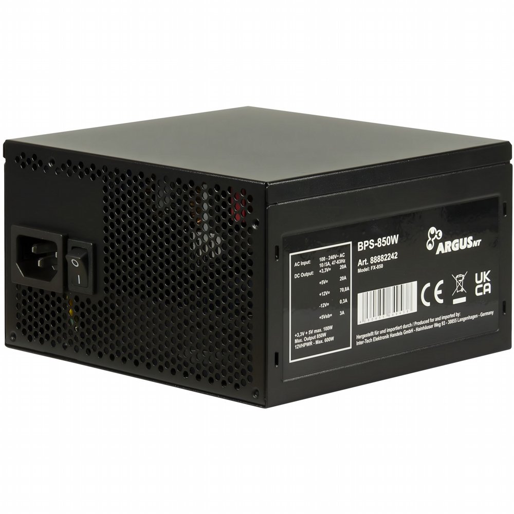 Inter-Tech ArgusNT BPS-850W | 850 Watt Bronze ATX 3.1 | Voeding | PSU - Afbeelding 4