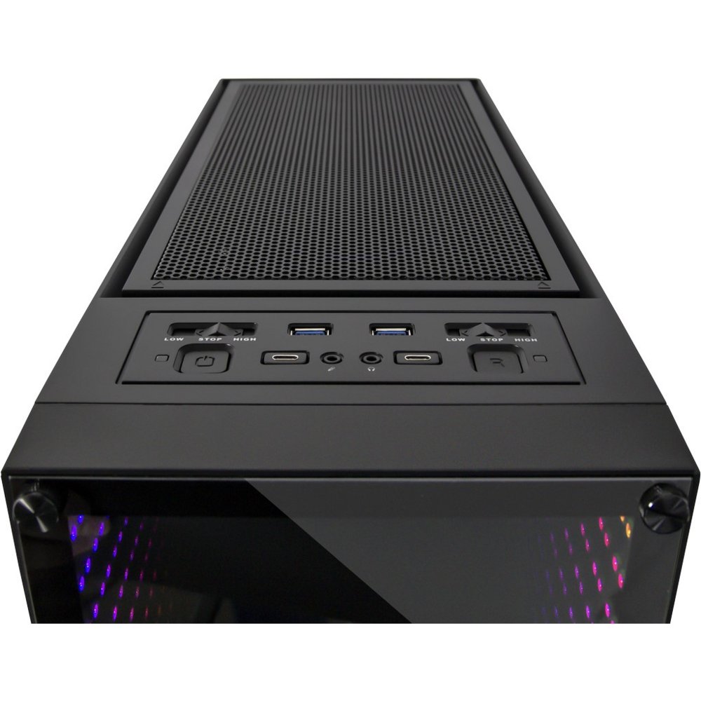Inter-Tech X-908 Infini2 | Infinity Mirror | Tower Case | USB-C | Zwart - Afbeelding 8