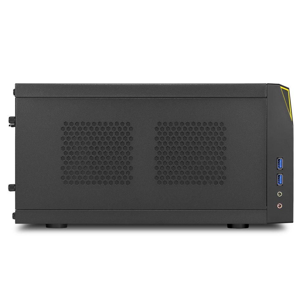 Sharkoon Shark Zone C10 | Mini-ITX Case | Zwart/Geel - Afbeelding 6