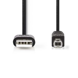 Nedis CCGT60100BK20 | USB 2.0 | USB-A naar USB-B | 2m | Zwart