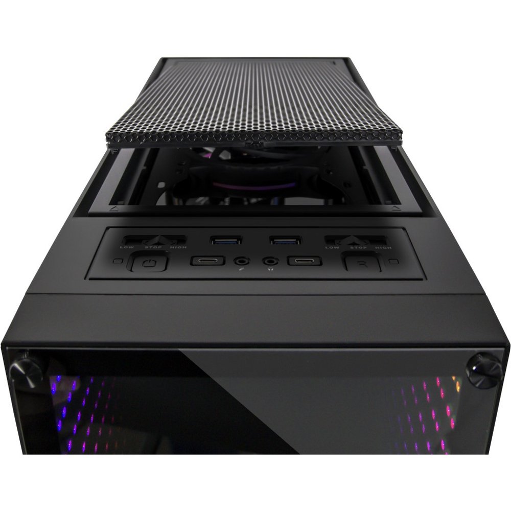 Inter-Tech X-908 Infini2 | Infinity Mirror | Tower Case | USB-C | Zwart - Afbeelding 9