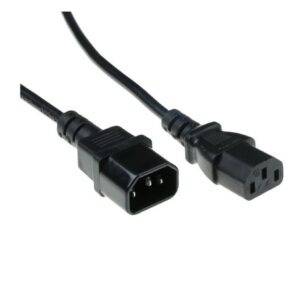 Microconnect AK 5029 | Stroomkabel | C13 naar C14 | 0,6 m | 250V / 10A | Zwart