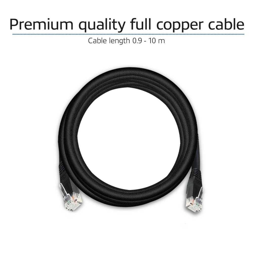 ACT netwerkkabel | Cat6 | U/UTP (UTP) | 15 m | Zwart | AC4015 - Afbeelding 5