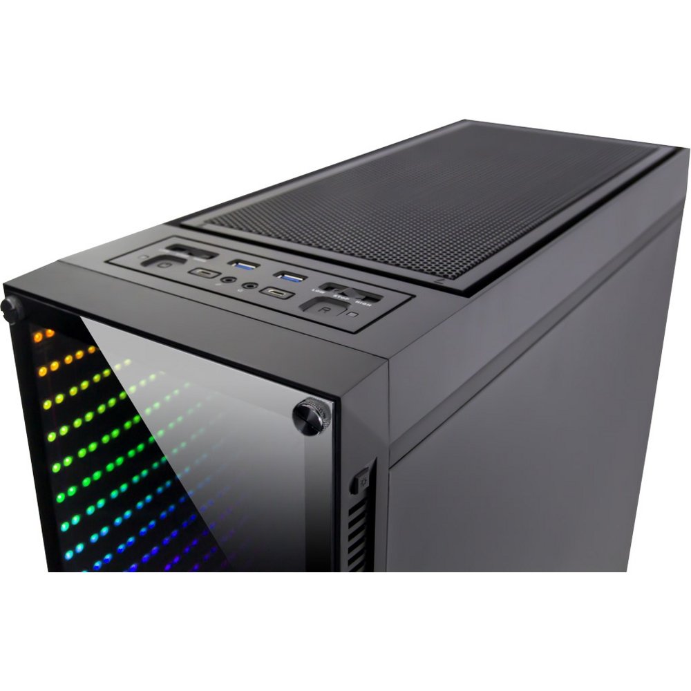 Inter-Tech X-908 Infini2 | Infinity Mirror | Tower Case | USB-C | Zwart - Afbeelding 10