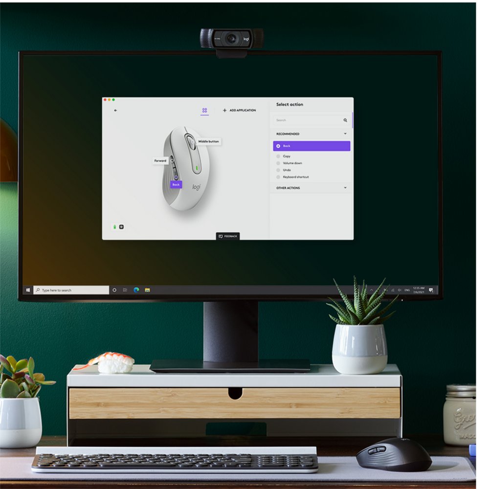 Logitech Signature M650 | Draadloze Muis | Rechtshandig | RF + Bluetooth | 2000 DPI | Wit - Afbeelding 5