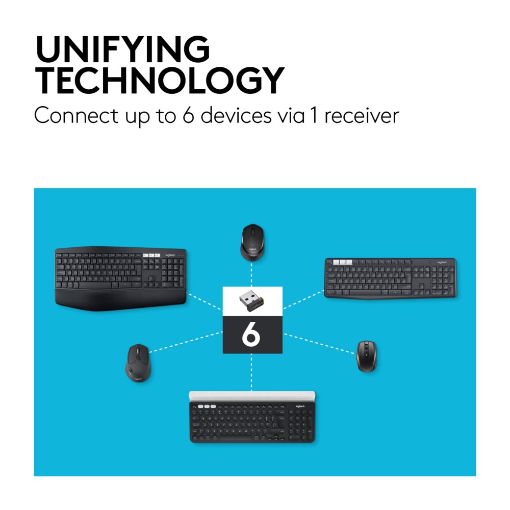 Logitech M510 | Draadloze Muis | Links- en Rechtshandig | RF | 1000 DPI | Zwart | Returned - Afbeelding 10