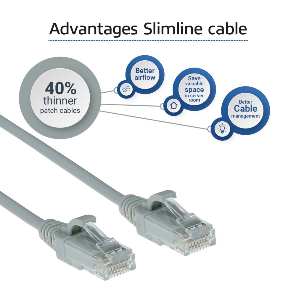 ACT netwerkkabel | Cat6 | U/UTP (UTP) | 0,25 m | Grijs | DC9052 - Afbeelding 5