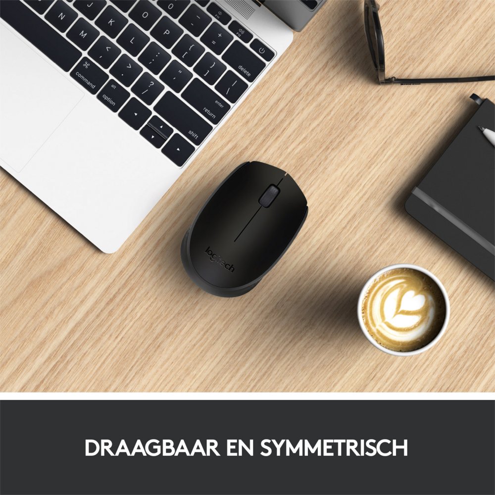 Logitech M171 | Draadloze Muis | Links- en Rechtshandig | RF | 1000 DPI | Zwart - Afbeelding 5