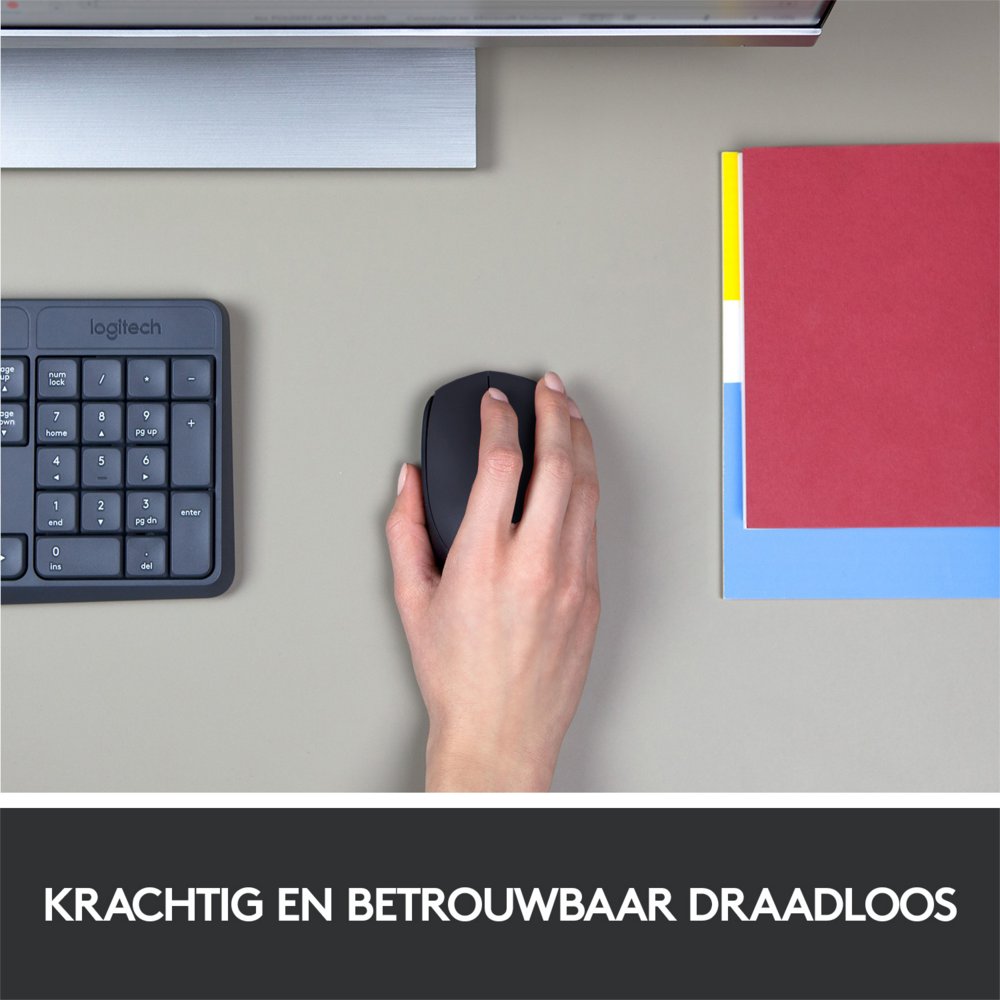 Logitech M171 | Draadloze Muis | Links- en Rechtshandig | RF | 1000 DPI | Zwart - Afbeelding 4