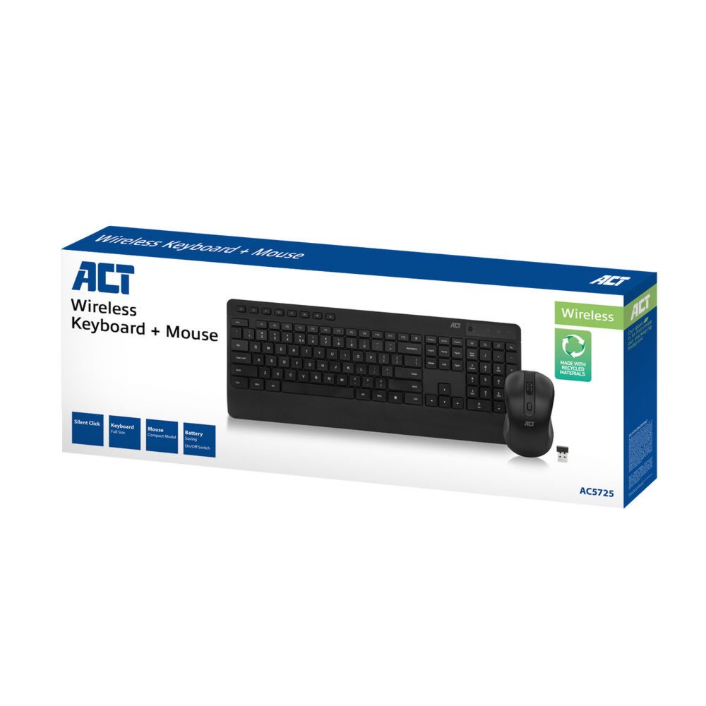ACT AC5725 | Draadloze Muis en Toetsenbordcombo | QWERTY - Afbeelding 3