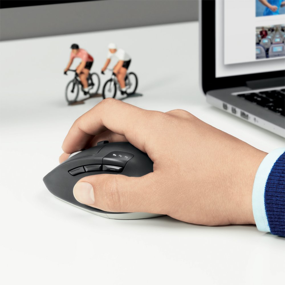 Logitech M720 Triathlon | Draadloze Muis | Rechtshandig | RF + Bluetooth | 1000 DPI | Zwart - Afbeelding 9
