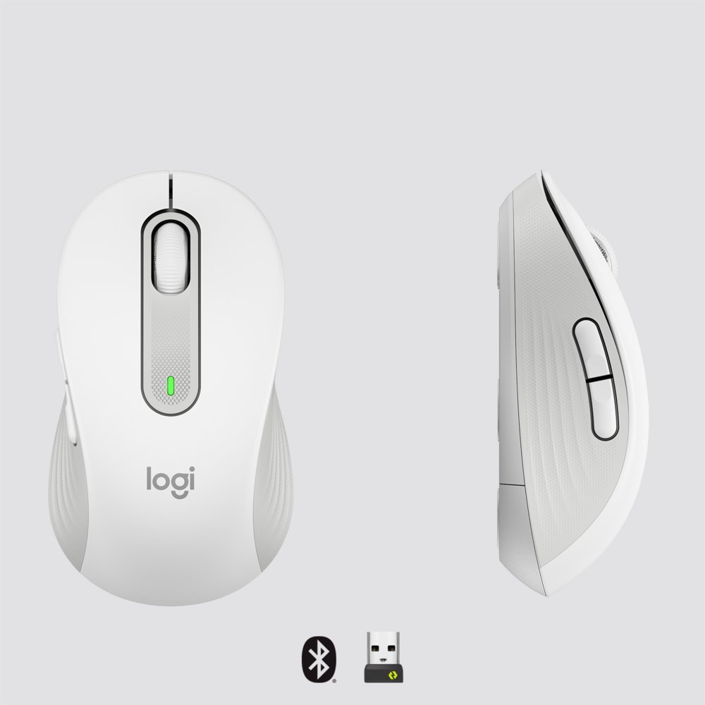 Logitech Signature M650 | Draadloze Muis | Rechtshandig | RF + Bluetooth | 2000 DPI | Wit - Afbeelding 7
