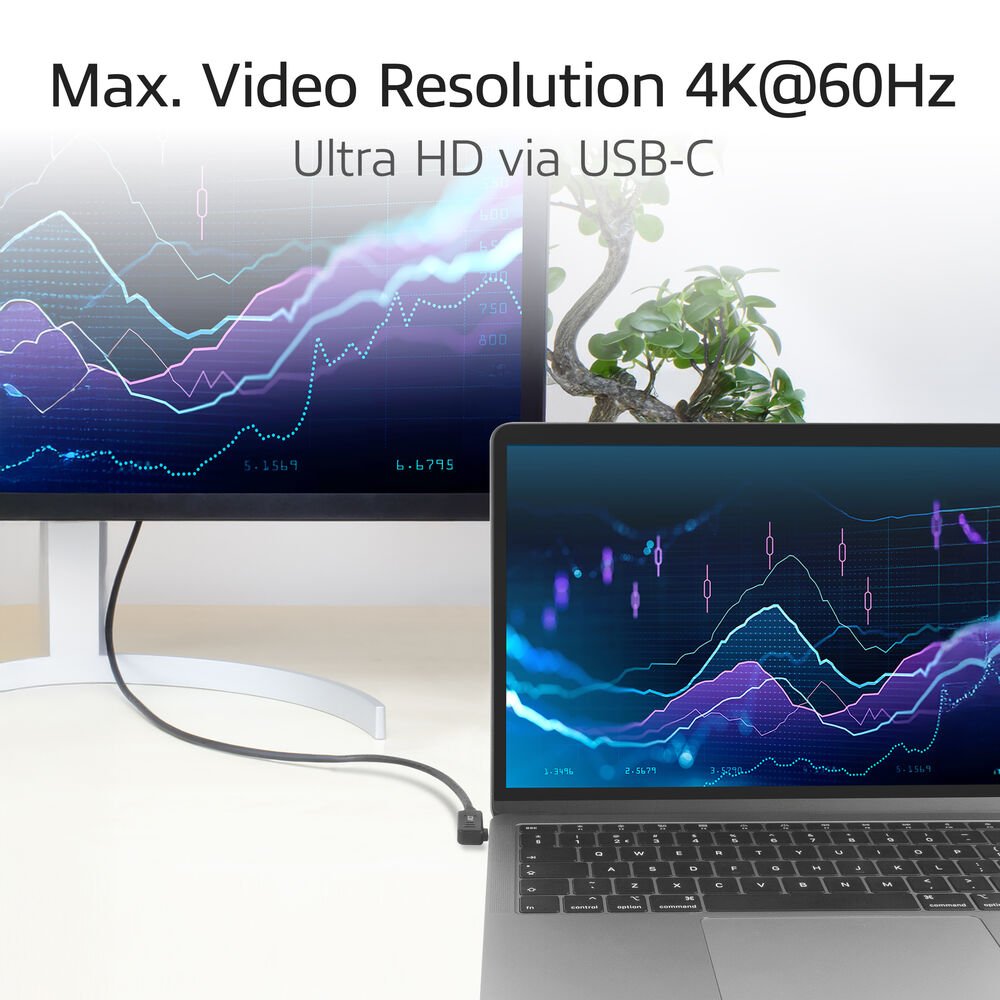 ACT AC7408 | USB 3.2 Gen 2 Kabel | USB-C (recht) naar USB-C (haaks links/rechts) | 60W | 10Gbps | 3m | Zwart - Afbeelding 5