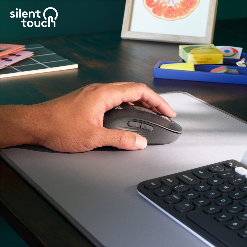 Logitech Signature M650 | Draadloze Muis | Linkshandig | RF + Bluetooth | 2000 DPI | Grafiet - Afbeelding 4
