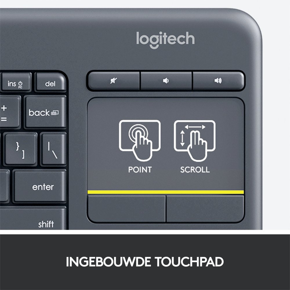 Logitech K400 | Draadloos Toetsenbord met Touchpad | QWERTY - Afbeelding 7