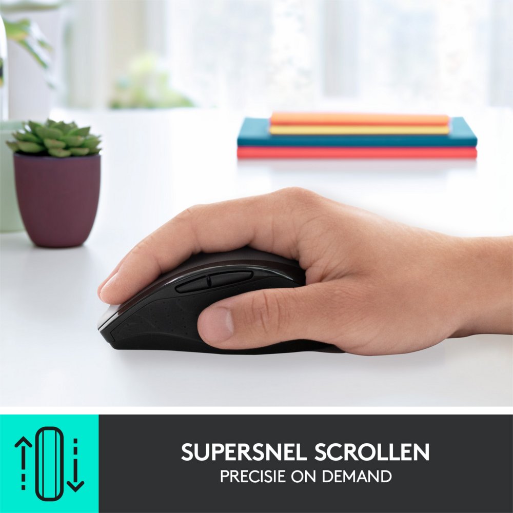 Logitech Marathon M705 | Draadloze Muis | Rechtshandig | RF | 1000 DPI | Zwart - Afbeelding 5