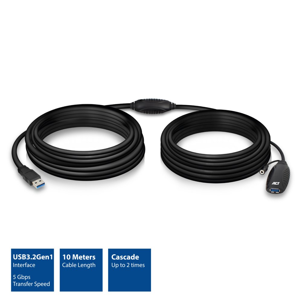 ACT AC6110 | USB 2.0 Booster | 10m | Zwart - Afbeelding 5