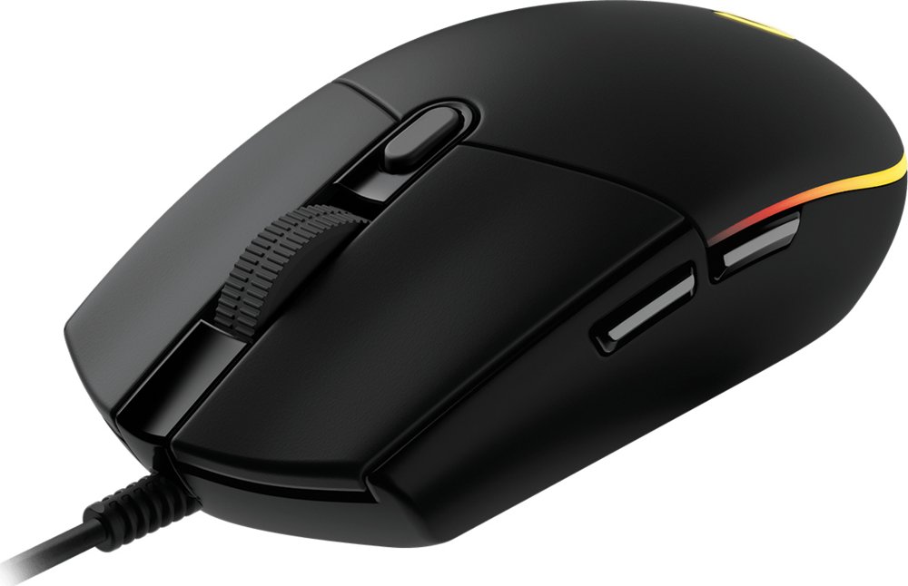 Logitech G203 LIGHTSYNC | Bedrade Gaming Muis | Links- en Rechtshandig | USB-A | 8.000 DPI | Zwart