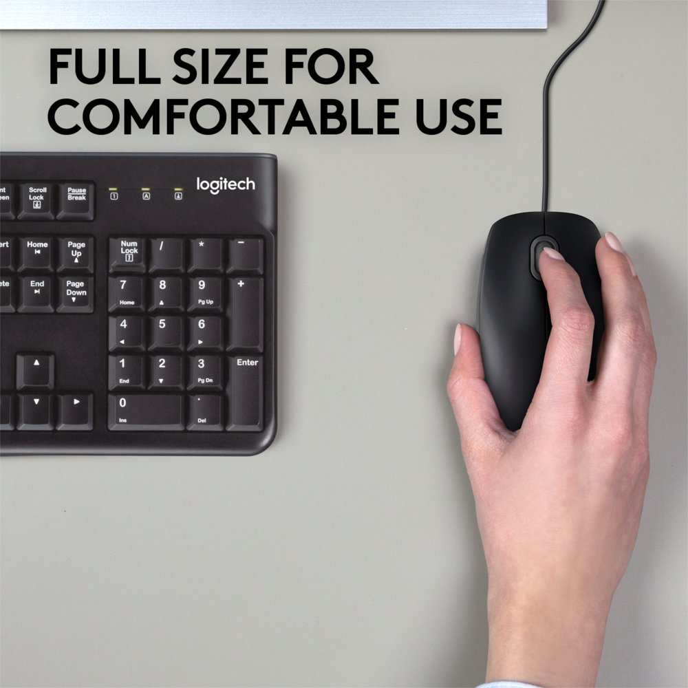 Logitech B110 Silent | Bekabelde Muis | Links- en Rechtshandig | USB-A | 1000 DPI | Zwart - Afbeelding 4