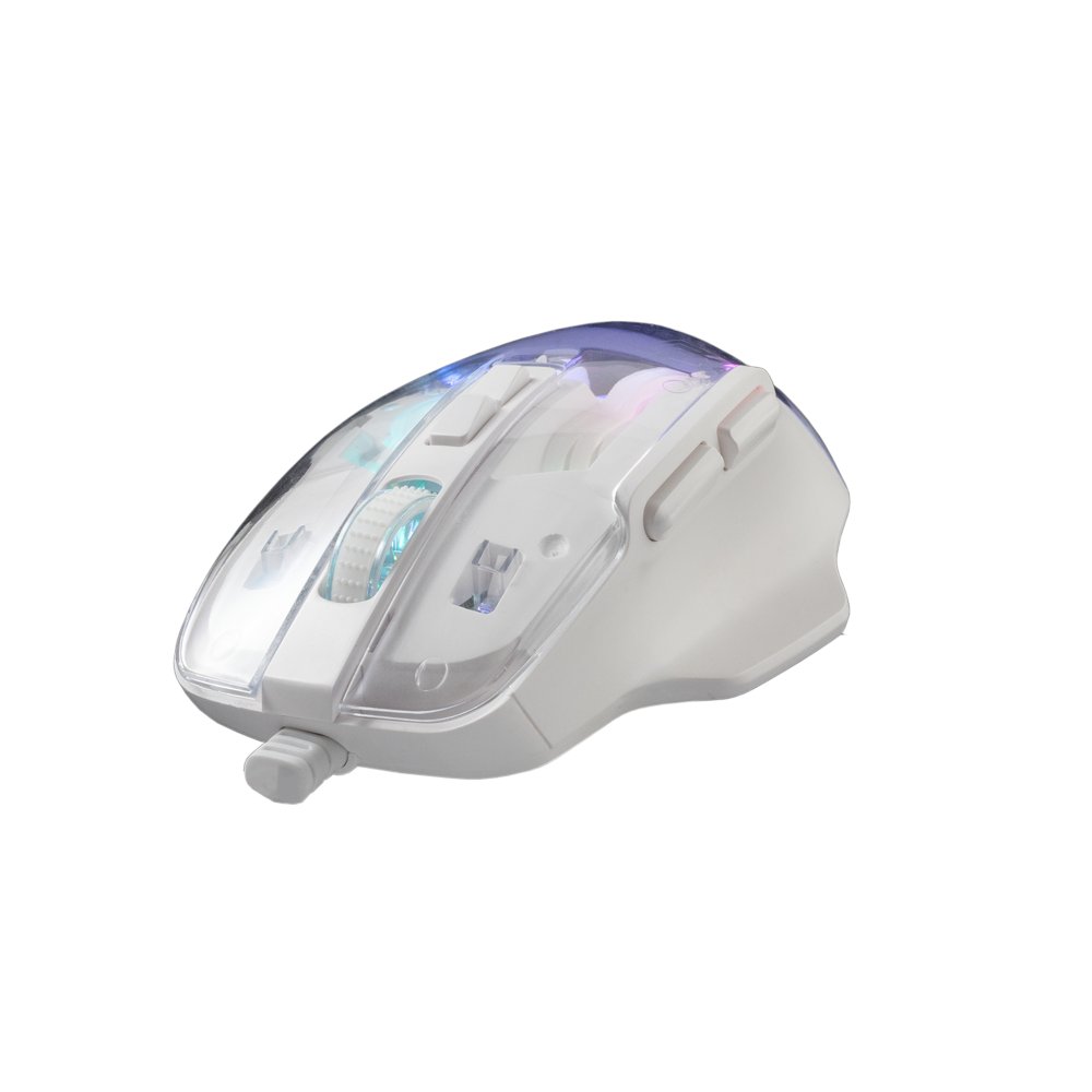 Baracuda ANGLERFISH RGB | Bedrade Gaming Muis | USB-A | 7200 DPI | Wit - Afbeelding 4