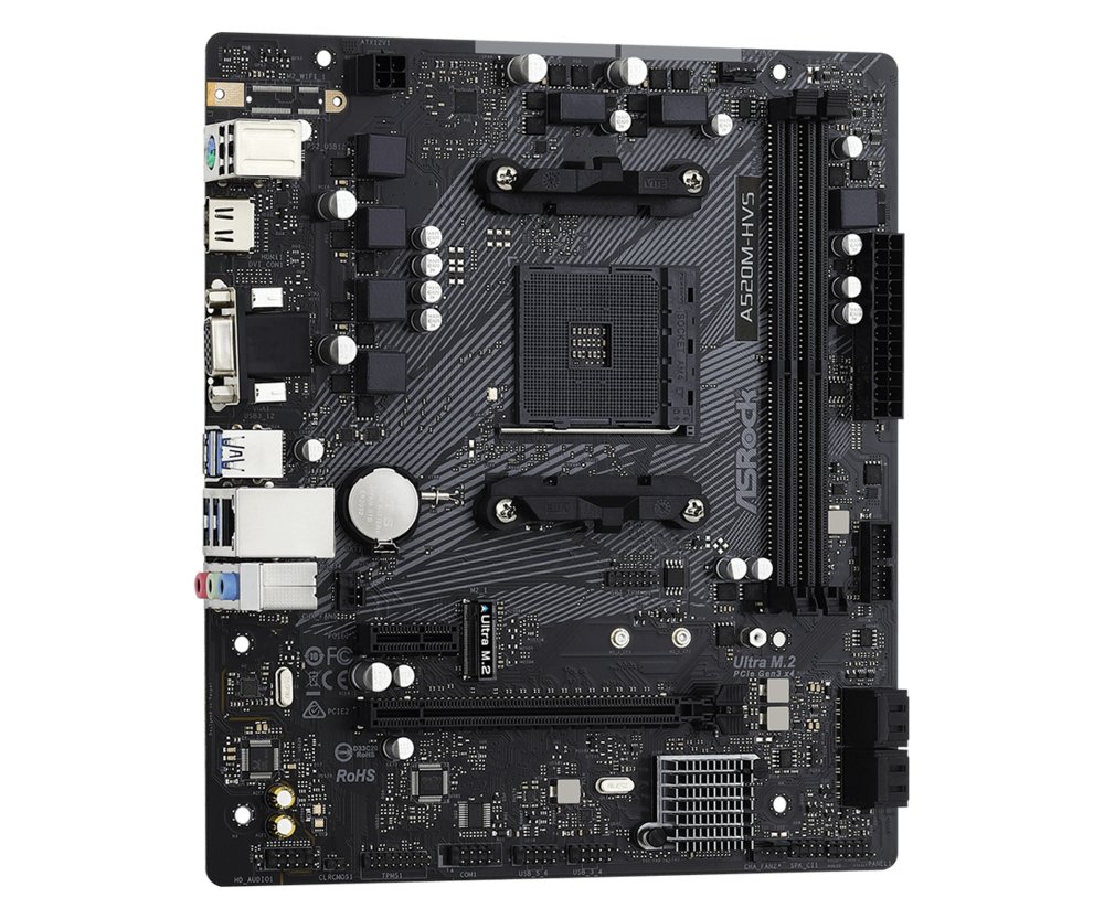 Asrock A520M-HVS | Socket AM4 | AMD A520 | 2xDDR4 | Micro-ATX | Moederbord - Afbeelding 5