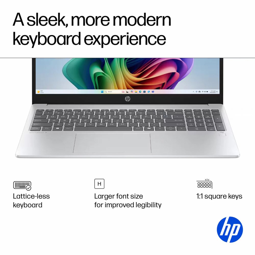 HP OmniBook 3 NGAI | 15.6" Full HD IPS Touch | AMD Ryzen AI 5 330 | 16GB DDR5 | 512GB SSD | Copilot+ | Windows 11 Home | Zilver - Afbeelding 5
