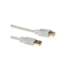 ACT | USB 2.0 Verlengkabel | USB-A Male naar USB-A Female | Ivoor
