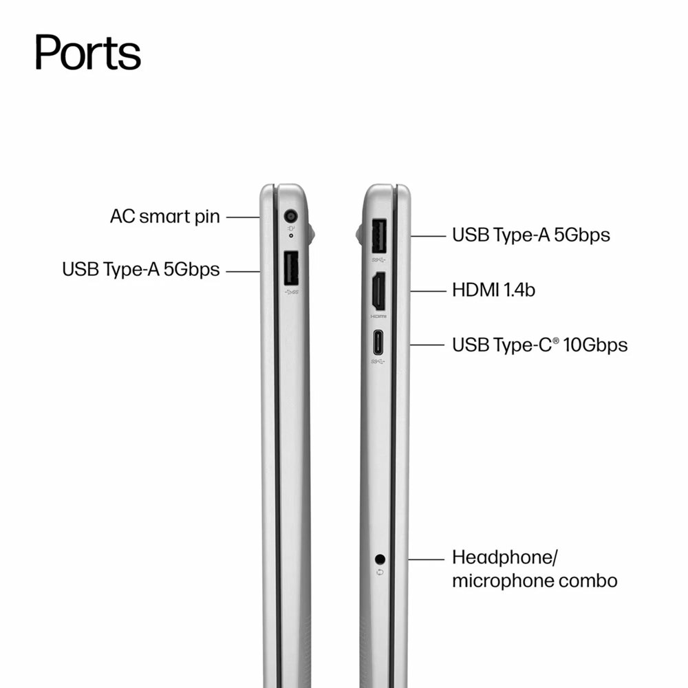 HP OmniBook 3 NGAI | 15.6" Full HD IPS Touch | AMD Ryzen AI 5 330 | 16GB DDR5 | 512GB SSD | Copilot+ | Windows 11 Home | Zilver - Afbeelding 7